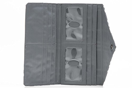 Big Skinny Women's Leather Slimvelope Tri-Fold Checkbook Slim Wallet, Holds Up to 40 Cards, Lightweight,slim, Graphite Cobble - Image 4