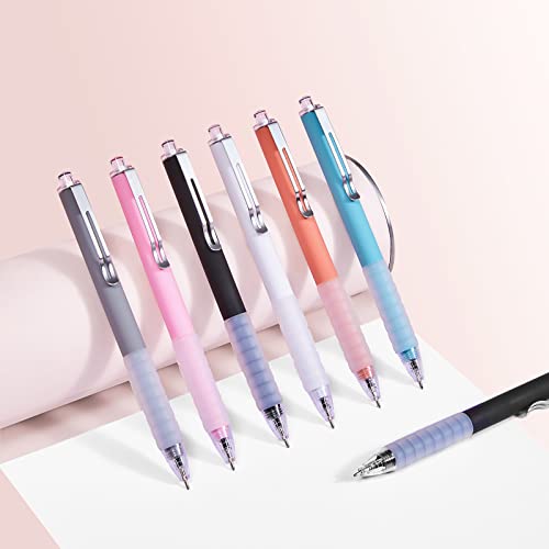 FULLPAD Black Ballpoint Pens, Retractable Medium Point 1.0mm Office Supplies Pen with Super Soft Grip & Metal Gold Clip, Smooth Writing Black Ink Journaling Pens, Gift Pen Set - Image 2